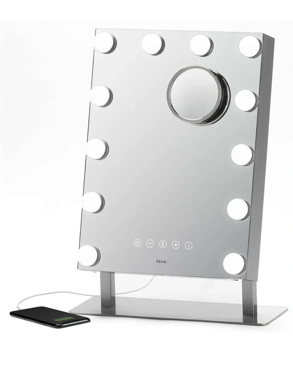 iHome Bluetooth LED Hollywood Vanity Mirror with Warm, Bright, Cool Lighting